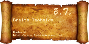 Breita Teobalda névjegykártya